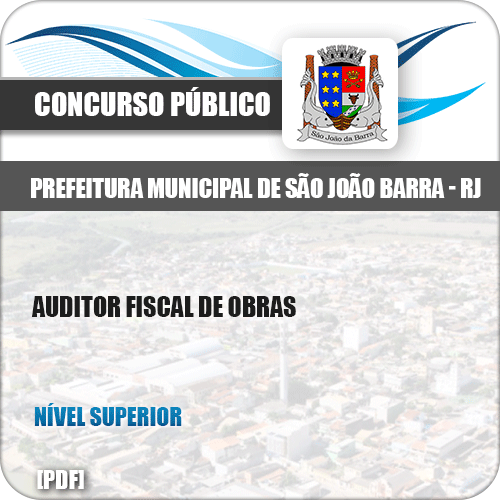 Apostila Concurso Pref São João Barra RJ 2020 Auditor Fiscal de Obras