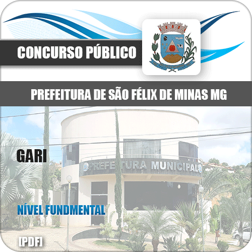 Apostila Concurso Público Pref São Félix Minas MG 2020 Gari
