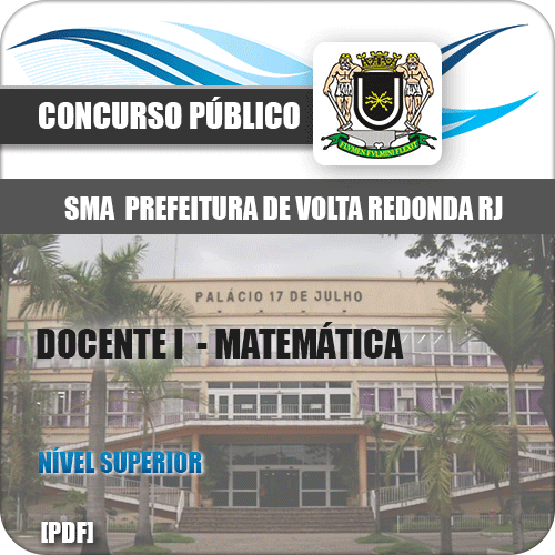 Apostila SMA Volta Redonda RJ 2019 Docente I Matemática