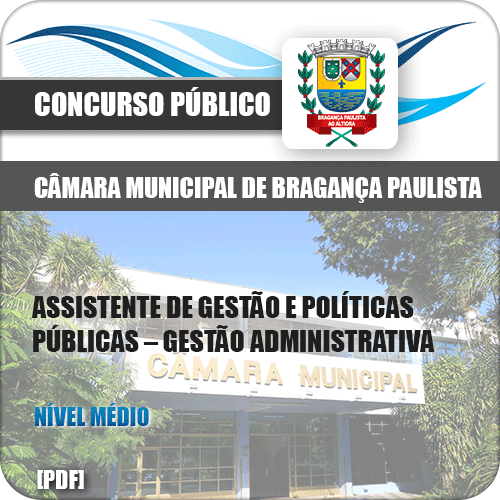 Apostila Câmara Bragança Paulista SP 2020 Gestão Administrativa