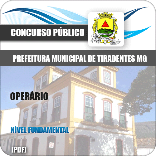 Apostila Concurso Público Pref de Tiradentes MG 2020 Operário