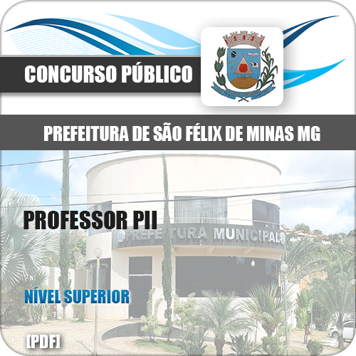 Apostila Concurso Pref São Félix Minas MG 2020 Professor PII