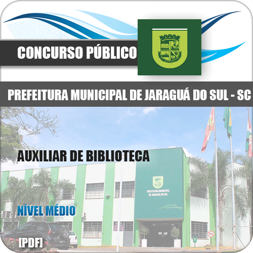 Apostila Pref Jaraguá do Sul SC 2020 Auxiliar de Biblioteca