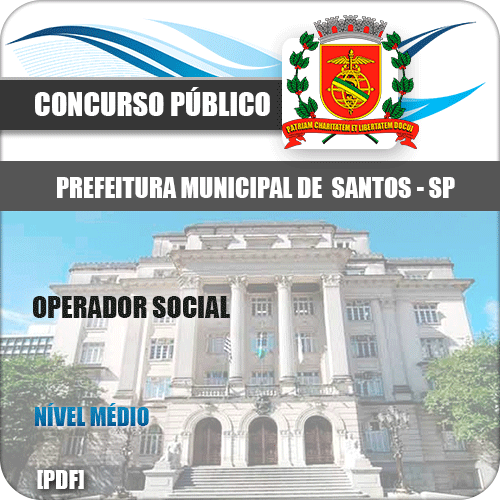 Apostila Capa Santos SP 2020 Operador Social