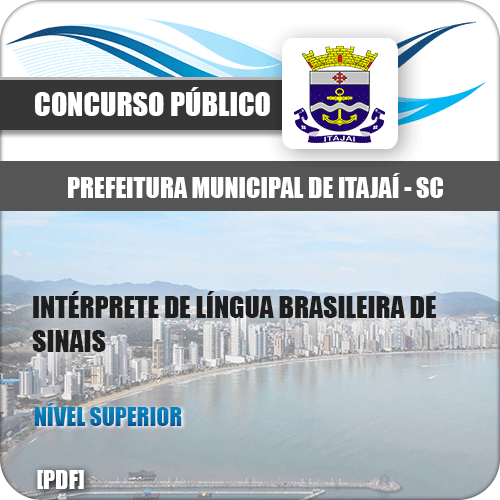 Apostila Pref Itajaí SC 2020 Intérprete Língua Brasileira de Sinais