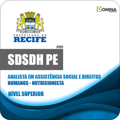 Apostila Concurso SDSDH Recife PE 2020 Analista Nutricionista