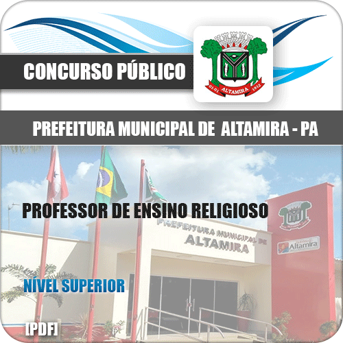 Apostila Pref Altamira PA 2020 Professor de Ensino Religioso