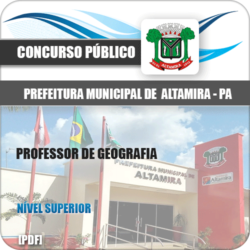 Apostila Prefeitura Altamira PA 2020 Professor de Geografia