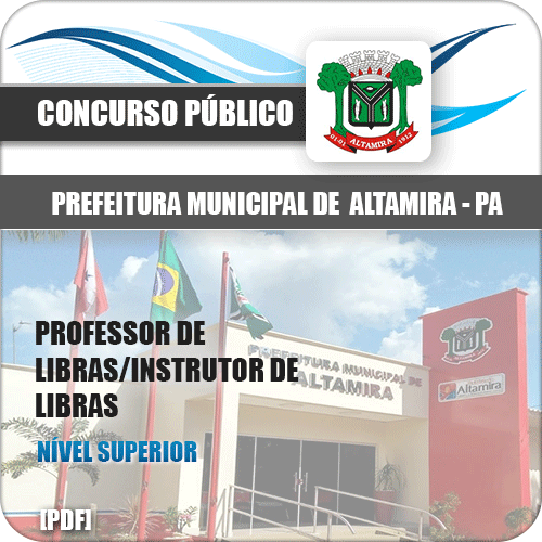 Apostila Pref Altamira PA 2020 Professor Intérprete Libras