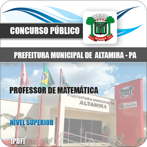 Apostila Concurso Altamira PA 2020 Professor de Matemática