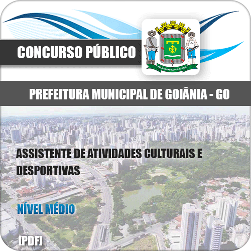 Apostila Goiânia GO Assistente Atividades Culturais Desportivas