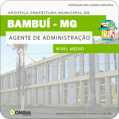 Apostila Pref Bambuí MG 2020 Agente de Administração