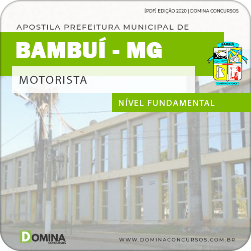 Apostila Concurso Pref Bambuí MG 2020 Motorista