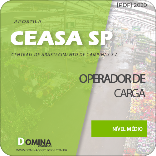 Apostila Concurso CEASA Campinas SP 2020 Operador de Carga