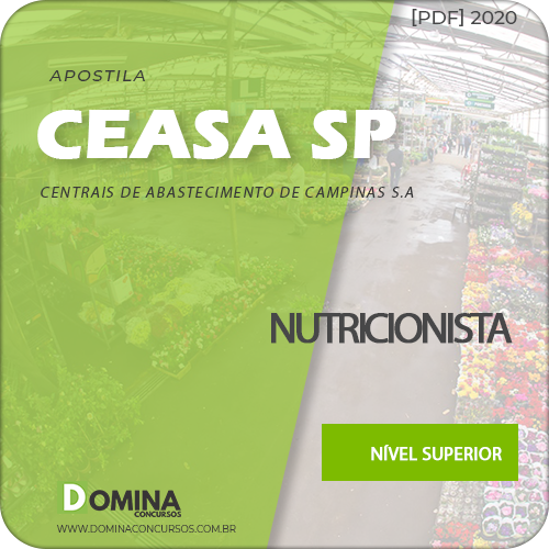 Apostila Concurso CEASA Campinas SP 2020 Nutricionista
