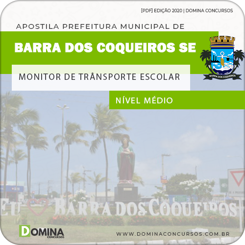 Apostila Barra Coqueiros SE 2020 Monitor de Transporte Escolar