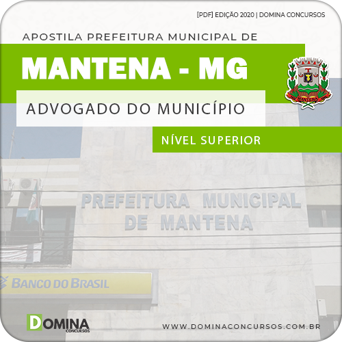 Apostila Concurso Pref Mantena MG 2020 Advogado Municipal