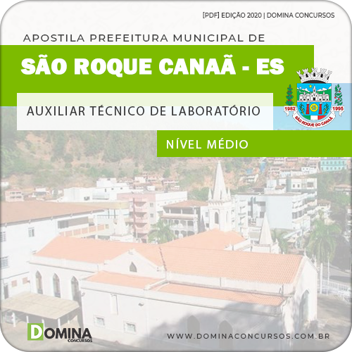 Apostila São Roque do Canaã ES 2020 Aux Técnico Laboratório
