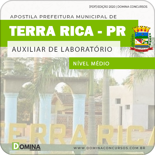 Apostila Pref Terra Rica PR 2020 Auxiliar de Laboratório