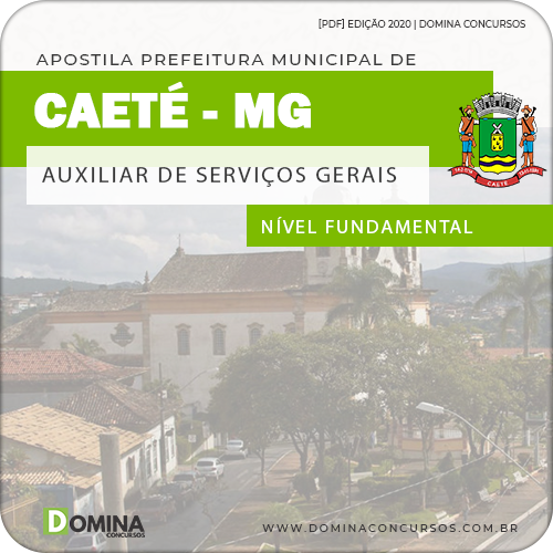 Apostila Pref Caeté MG 2020 Auxiliar de Serviços Gerais