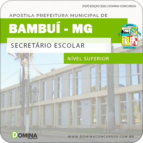 Apostila Concurso Pref Bambuí MG 2020 Secretário Escolar