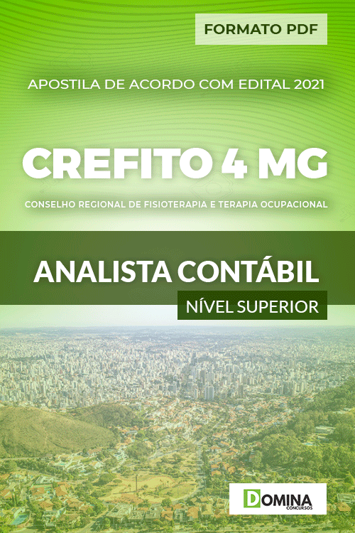 Apostila Concurso CREFITO 4 MG 2020 Analista Contábil