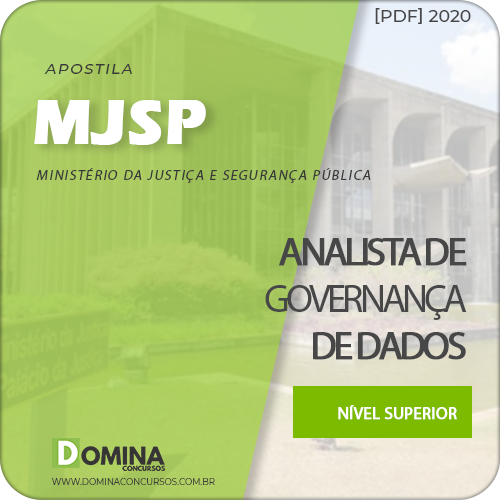 Apostila Ministério da Justiça MJSP 2020 Analista Dados