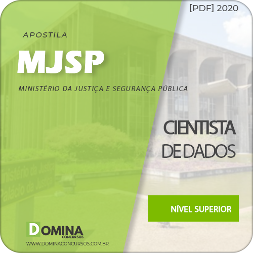 Apostila Ministério da Justiça MJSP 2020 Cientista de Dados