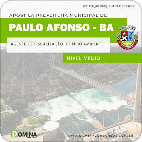 Apostila Paulo Afonso BA 2020 Agt Fiscalização Meio Ambiente