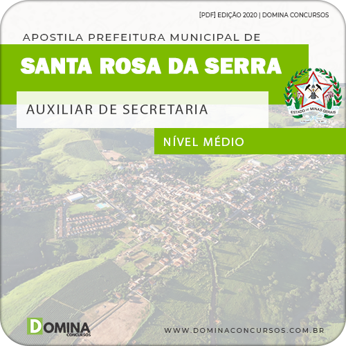 Apostila Pref Santa Rosa Serra MG 2020 Auxiliar de Secretaria