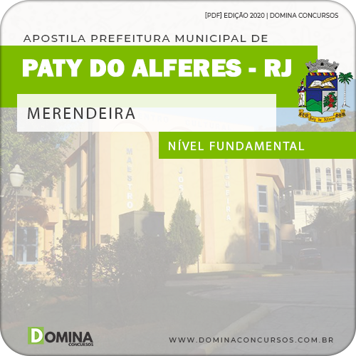 Apostila Concurso Pref Paty do Alferes RJ 2020 Merendeira
