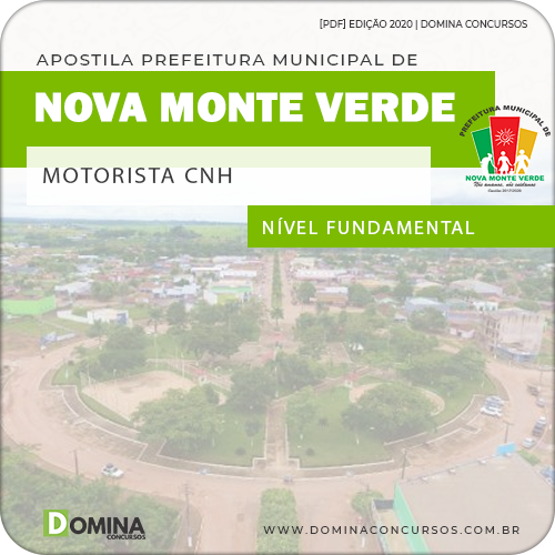 Apostila Pref Nova Monte Verde MT 2020 Motorista CNH