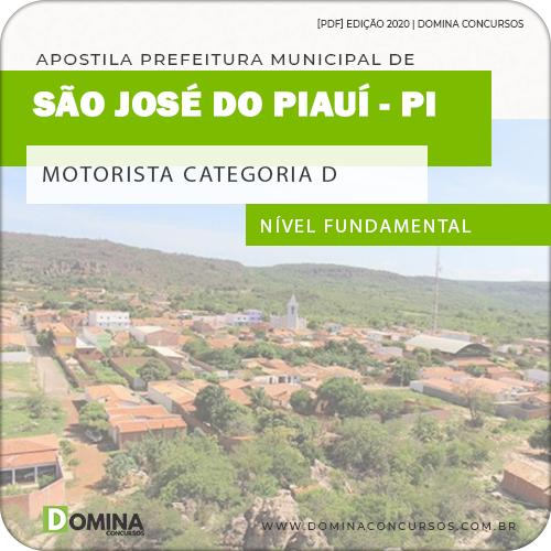 Apostila Pref São José Piauí PI 2020 Motorista Categoria D