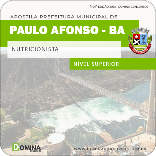 Apostila Concurso Pref Paulo Afonso BA 2020 Nutricionista