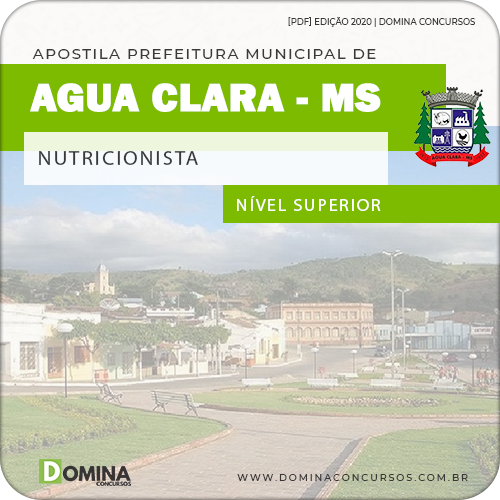 Apostila Concurso Pref Água Clara MS 2020 Nutricionista