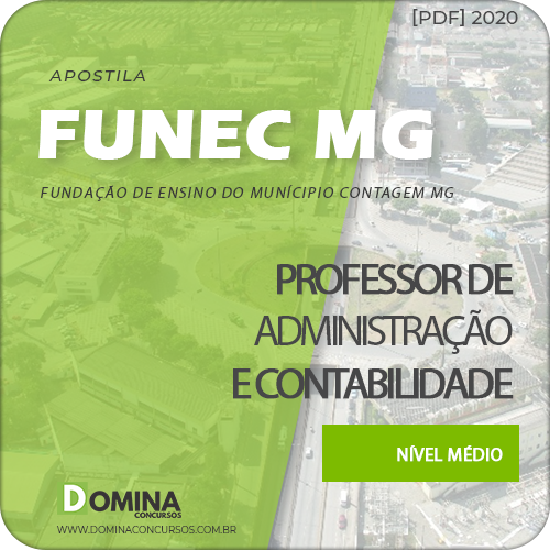 Apostila FUNEC Contagem MG 2020 Prof Adm e Contabilidade