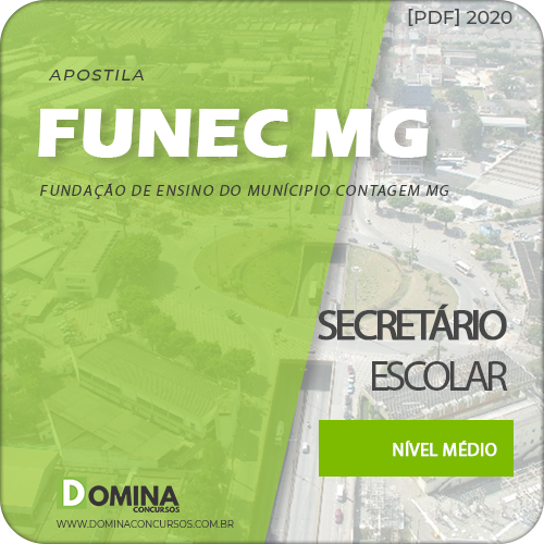 Apostila FUNEC Contagem MG 2020 Secretário Escolar