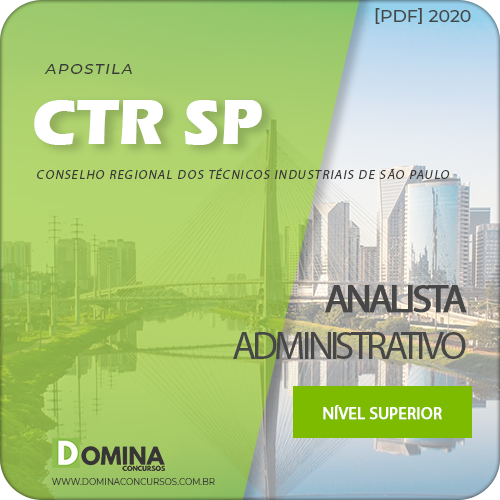 Apostila Concurso Público CTR SP 2020 Analista Administrativo