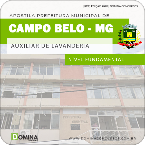 Apostila Pref Campo Belo MG 2020 Auxiliar de Lavanderia