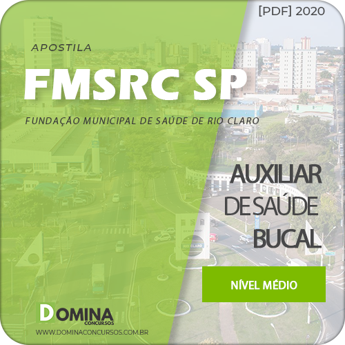 Apostila Concurso FMSRC SP 2020 Auxiliar de Saúde Bucal