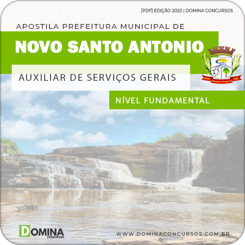 Apostila Pref Novo Santo Antonio PI 2020 Auxiliar Serviços Gerais