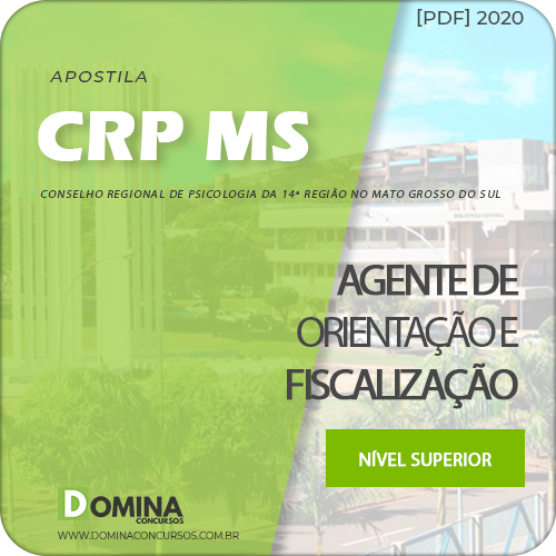 Apostila CRP MS 2020 Agente de Orientação e Fiscalização