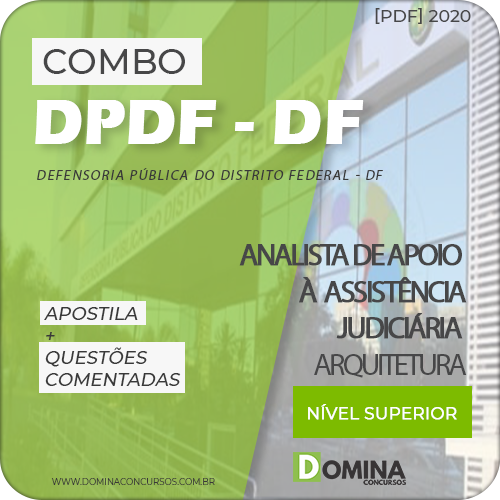 Capa Concurso DPDF 2020 Analista Arquitetura