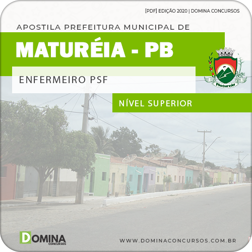 Capa Concurso Pref Maturéia PB 2020 Enfermeiro PSF