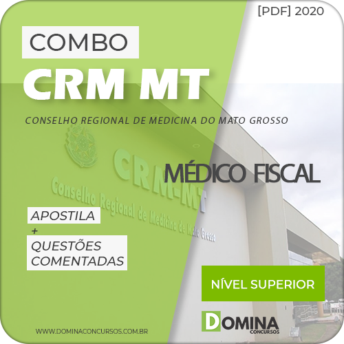 Apostila Concurso CRM MT 2020 Médico Fiscal IDIB