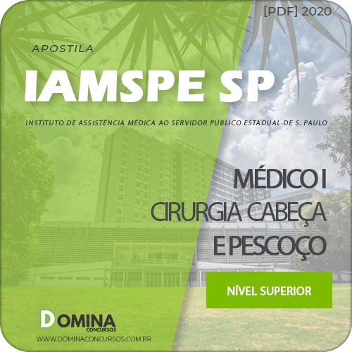 Apostila IAMSPE SP 2020 Médico I Cirurgia Cabeça e Pescoço