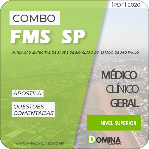 Apostila Concurso FMS Rio Claro SP 2020 Médico Clínico