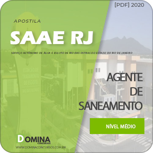 Apostila SAAE Rio das Ostras RJ 2020 Agente de Saneamento