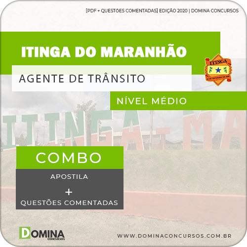 Capa Itinga do Maranhão MA 2020 Agente de Trânsito