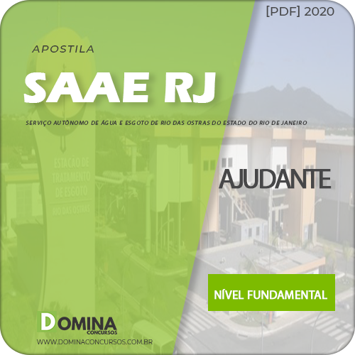 Apostila Concurso SAAE Rio das Ostras RJ 2020 Ajudante
